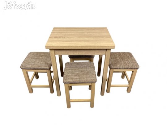 Étkezőgarnitúra asztal+4db stoki sonoma T9018-9-01