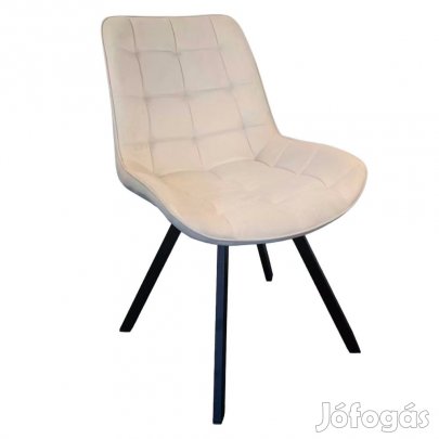 Étkezőszék, bézs Velvet szövet/fekete, SAMIRA