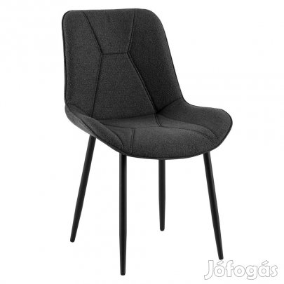 Étkezőszék, sötétszürke/fekete, DELTA