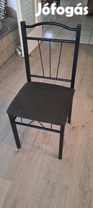 Étkezőszékek, fekete, fémvázas, 4 db /5000 Ft/db/