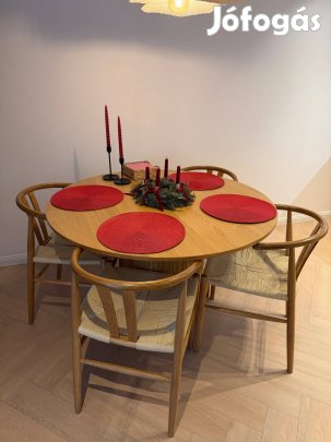 Étkezőszett - Unique Furniture Winston asztal + 4 db Jysk Guderup szék