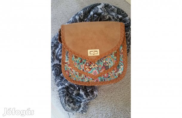 Etno, boho , paisley kasmír mintás női kistáska, válltáska, új