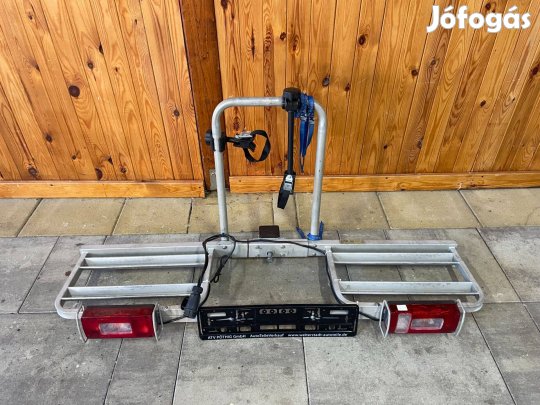 Eufab 2 Kerékpárszállító Vonóhorogra + tartozékok Újszerű!