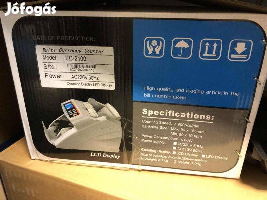 Eurocash EC-2100 Bankjegyszámláló, Pénzszámoló Gép ( UV + MG )