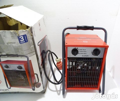 Eurom 5 KW hőlégfúvó hőlégbefúvó fűtés légfűtő 380 V