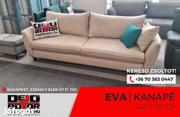 Eva prémium kanapé ülőgarnitúra 228x102 cm bézs ágyazható