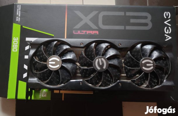 Evga Geforce Rtx 3080 XC3 Ultra -10GB- dobozos, szép állapot