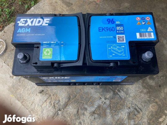 Exide AGM EK960 12V 96Ah 850A szgk akkumulátor j+