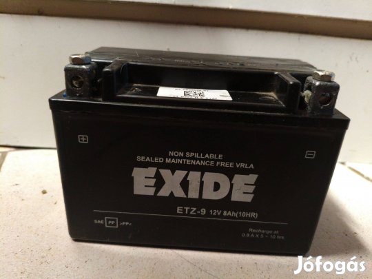 Exide AGM Motor Akkumulátor ETX9-BS 12V 8Ah 120A Bal+