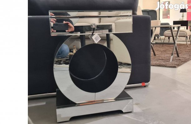 Exkluzív Art Deco stílusú lerakó asztal üveg felülettel