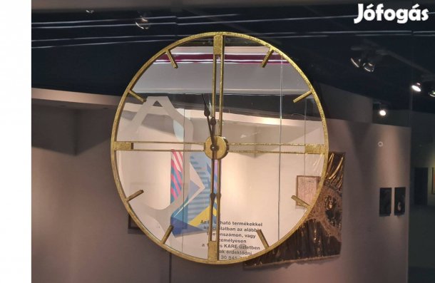 Exkluzív arany színű fém falióra 76 cm