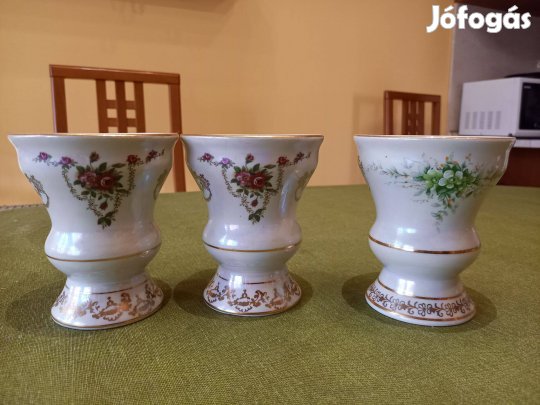 Exkluzív bajor Stumpf porcelán váza szett Arany koronás jelzéssel