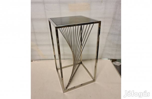 Exkluzív ezüst színű fém asztalka 74 cm