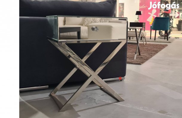 Exkluzív fiókos kisszekrény különleges üveg felülettel