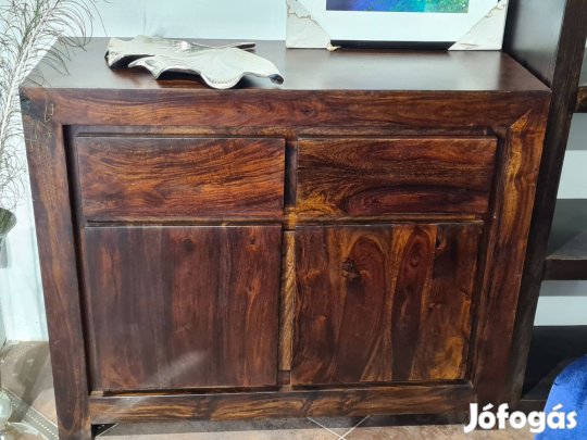 Exkluzív indiai tömörfa komód rózsafából egyedi design 110 cm