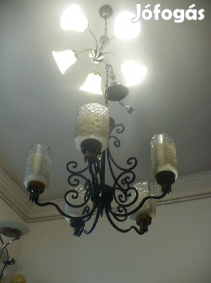 Exkluzív kovácsoltvas mennyezeti lámpa