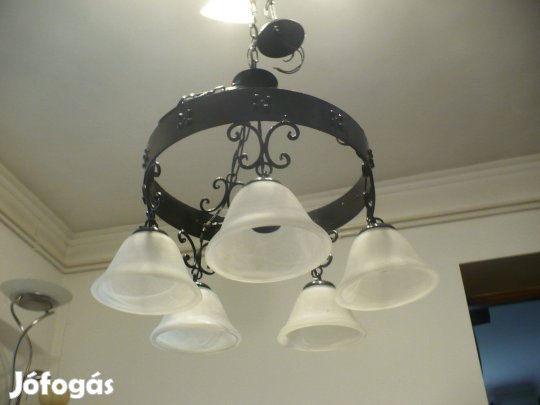 Exkluzív kovácsoltvas mennyezeti lámpa