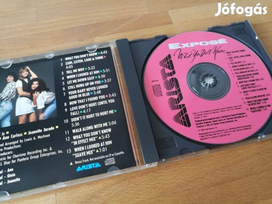 Exposé - What you don't know (Arista, USA, 1987, CD)