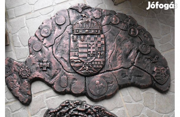 Extra Egyedi Trianon Nagy Magyarország Fém címer plakett kitüntetés el