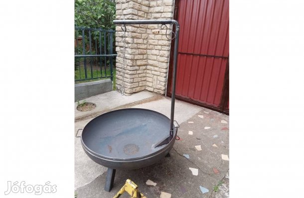 Extra Nagy 100cm Tűzrakó bográcstartó tűztál terasz grill bogrács rúd