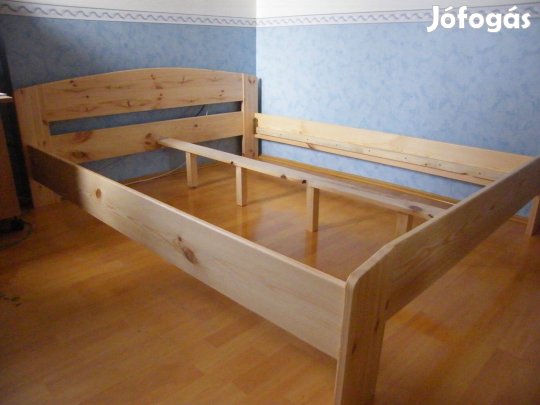Extra erős fenyő fa ágykeret 160*200 palló ágy új