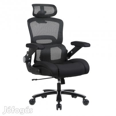 Extra méretű irodai szék, hálós forgószék, fekete (NBT-3013-02)