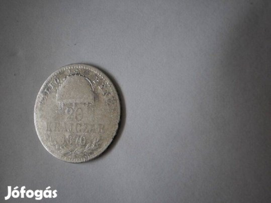 Ezüst 20 Krajcár 1870 GYF eladó