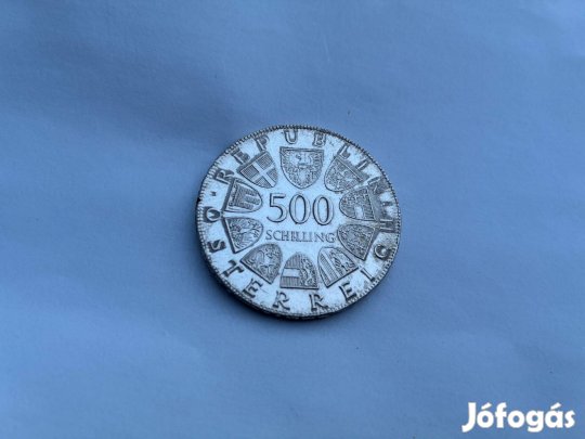 Ezüst 500 schilling 1980
