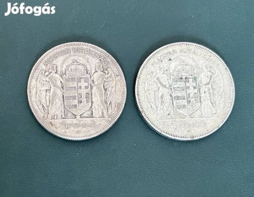 Ezüst 5 pengő 1930 , 2 db érme 