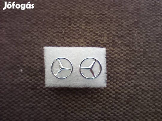 Ezüst Mercedes fülbevaló 