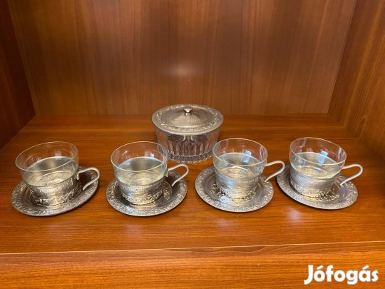 Ezüst Színű Antik Teáskészlet