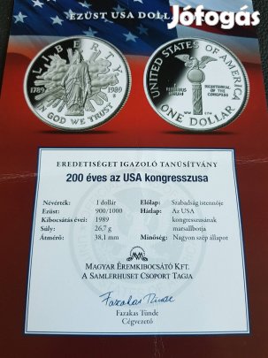 Ezüst USA Dollár emlékérem
