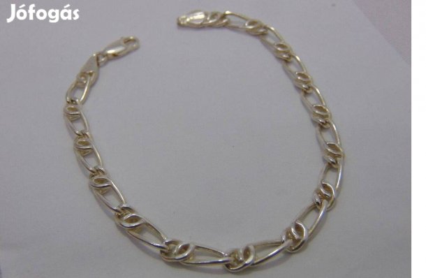 Ezüst, masszív, újszerű karkötő, 20 cm