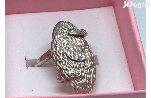 Ezüst, tömör gyűrű, 17,3 mm