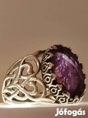Ezust,ametisztkoves gyuru