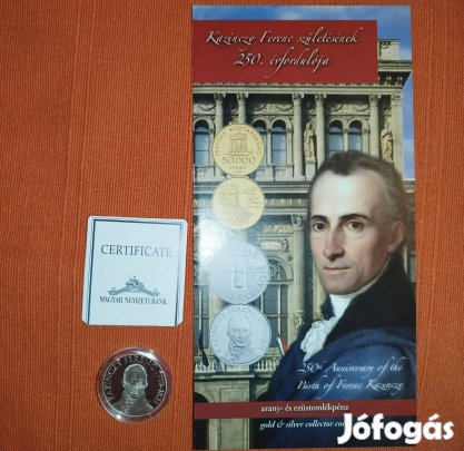 Ezüst érme Kazinczy Ferenc születésének 250. évfordulója;