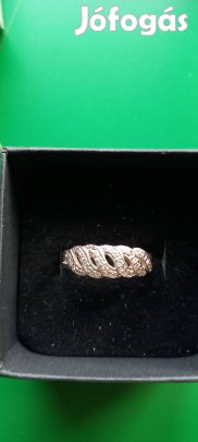 Ezüst gyűrű karika gyűrű cirkonium kővel
