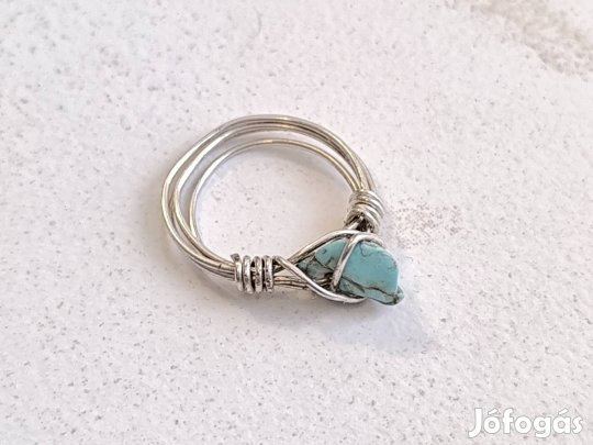 Ezüst gyűrű türkizzel