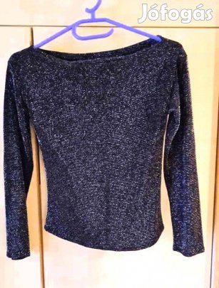 Ezüst metálszálas könnyű, elasztikus felső