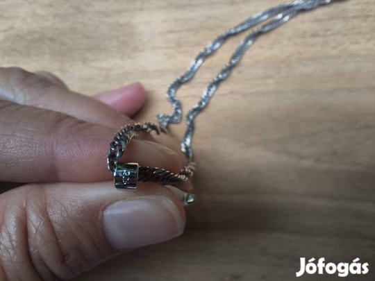 Ezüst nyaklánc + L medál 