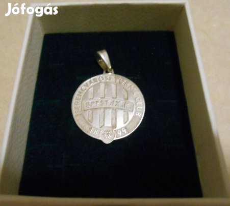 Ezüstmedál, FTC címerrel fradi ezüst medál, 925 magyar fémjeles