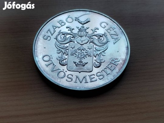 Ezüstözött emlékérem Szegedi Ötvösmester Szabó Géza