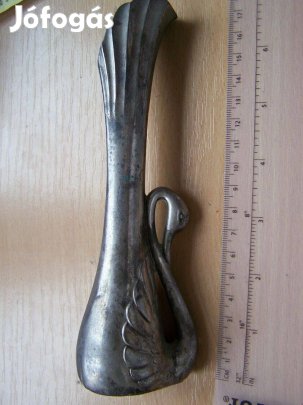 Ezüstözött fém vázácska eladó