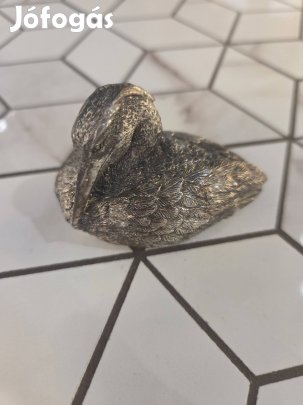 Ezüstözött kacsa dísz