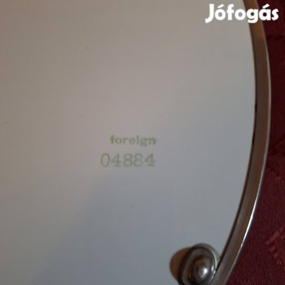 Ezüstözött keretes, porcelán asztalközép