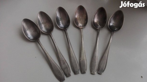 Ezüstözött kiskanál készlet Antik jelzet 6 db