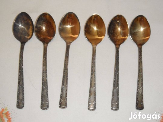 Ezüstözött orosz kiskanál ( 6 db. )