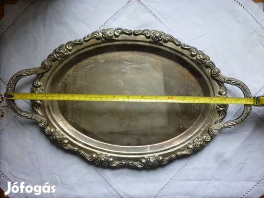 Ezüstözött réz tálca eladó
