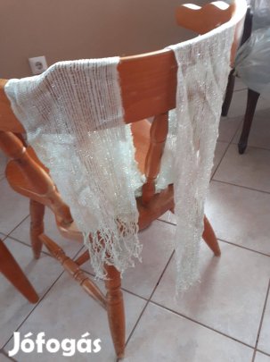 Ezüstszálas halványzöld női muszlin sál alkalmi 1800cm