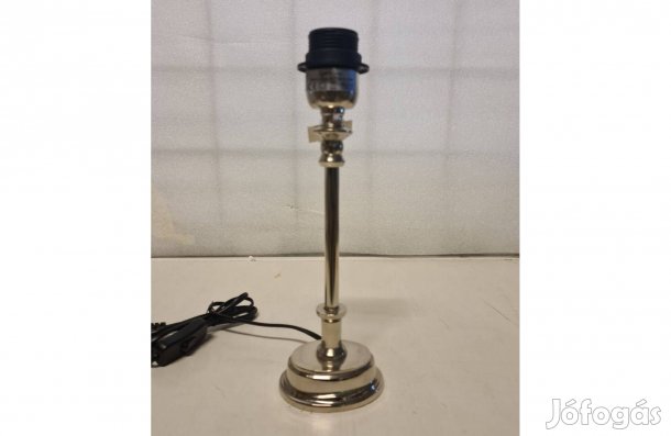 Ezüsz színű asztali lámpa ovális talppal 30 cm , Light & Living